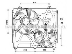 AVA QUALITY COOLING KA7530 ventiliatorius, radiatoriaus 
 Aušinimo sistema -> Oro aušinimas
253803E200
