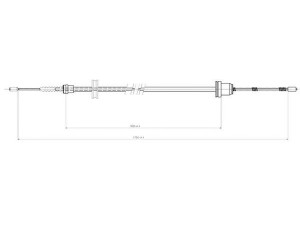 FERODO FHB431116 trosas, stovėjimo stabdys 
 Stabdžių sistema -> Valdymo svirtys/trosai
5000395882