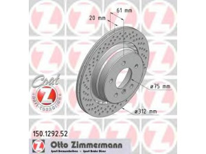 ZIMMERMANN 150.1292.52 stabdžių diskas 
 Dviratė transporto priemonės -> Stabdžių sistema -> Stabdžių diskai / priedai
3421 2 227 177
