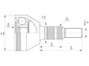 OPEN PARTS CVJ5440.10 jungčių komplektas, kardaninis velenas 
 Ratų pavara -> Sujungimai/komplektas
0071740557, 71740557, 0374471, 0374472