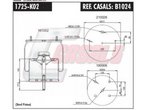 CASALS B1024 dėklas, pneumatinė pakaba 
 Pakaba -> Pneumatinė pakaba
166217, 246149, MLF7103
