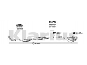 KLARIUS 600564E išmetimo sistema 
 Išmetimo sistema -> Išmetimo sistema, visa