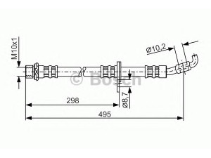 BOSCH 1 987 476 963 stabdžių žarnelė 
 Stabdžių sistema -> Stabdžių žarnelės
90080 94094, 90947 02734, 90947 02875