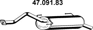 EBERSPÄCHER 47.091.83 galinis duslintuvas 
 Išmetimo sistema -> Duslintuvas
17430-76071