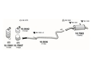 ASSO ART4354 išmetimo sistema 
 Išmetimo sistema -> Išmetimo sistema, visa