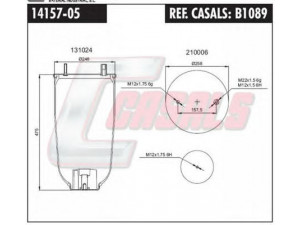 CASALS B1089 dėklas, pneumatinė pakaba