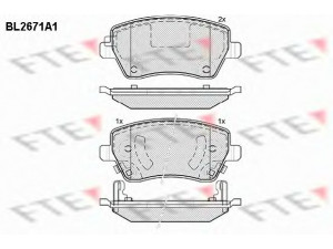FTE BL2671A1 stabdžių trinkelių rinkinys, diskinis stabdys 
 Techninės priežiūros dalys -> Papildomas remontas
D1060-1HA0A, D1060-1HA0B
