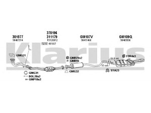 KLARIUS 390838U išmetimo sistema 
 Išmetimo sistema -> Išmetimo sistema, visa