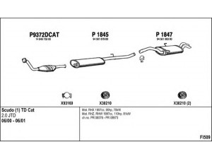FENNO FI509 išmetimo sistema 
 Išmetimo sistema -> Išmetimo sistema, visa