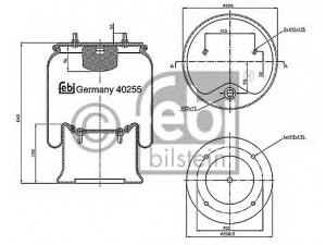 FEBI BILSTEIN 40255 dėklas, pneumatinė pakaba
017 685