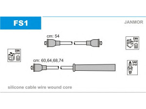 JANMOR FS1 uždegimo laido komplektas 
 Kibirkšties / kaitinamasis uždegimas -> Uždegimo laidai/jungtys
1063605