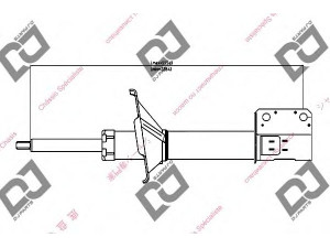 DJ PARTS DS1350GS amortizatorius 
 Pakaba -> Amortizatorius
4854087736, 4854087751, 4854087752