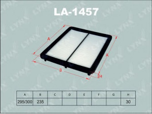 LYNXauto LA-1457 oro filtras 
 Techninės priežiūros dalys -> Techninės priežiūros intervalai
28113-3E500, 28113-3E500