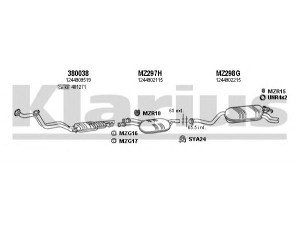 KLARIUS 600158U išmetimo sistema 
 Išmetimo sistema -> Išmetimo sistema, visa