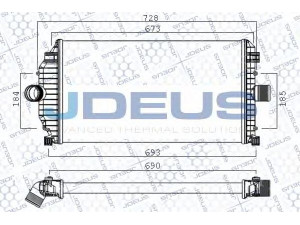 JDEUS 823M74A tarpinis suslėgto oro aušintuvas, kompresorius 
 Variklis -> Oro tiekimas -> Įkrovos agregatas (turbo/superįkrova) -> Tarpinis suslėgto oro aušintuvas
7701045349