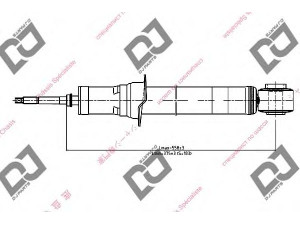 DJ PARTS DS1162HT amortizatorius 
 Pakaba -> Amortizatorius
MR235613, MR235614, MR272701, MR272702