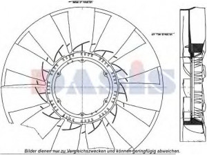 AKS DASIS 298046N ventiliatoriaus ratas, variklio aušinimas 
 Aušinimo sistema -> Radiatoriaus ventiliatorius
1742538, 1782348