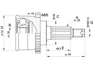 OPEN PARTS CVJ5479.10 jungčių komplektas, kardaninis velenas 
 Ratų pavara -> Sujungimai/komplektas
4410160G23, 4410160G33, 4410160G52