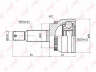 LYNXauto CO-3634A jungčių komplektas, kardaninis velenas
49500-2F000, 49500-2F010, 49501-2F000