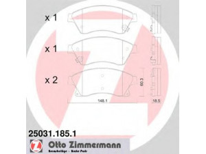 ZIMMERMANN 25031.185.1 stabdžių trinkelių rinkinys, diskinis stabdys 
 Techninės priežiūros dalys -> Papildomas remontas
16 05 169, 16 05 261, 5 42 120