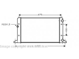 AVA QUALITY COOLING VW2160 radiatorius, variklio aušinimas 
 Aušinimo sistema -> Radiatorius/alyvos aušintuvas -> Radiatorius/dalys
1E0121253A, 1E0121253C