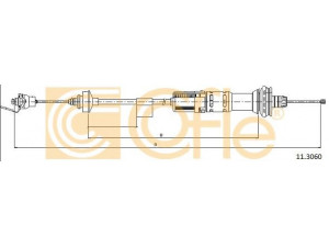 COFLE 11.3060 sankabos trosas 
 Dviratė transporto priemonės -> Kabeliai ir tachometro velenaai -> Sankabos trosas
2150EG, 9686559380