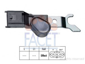 FACET 9.0310 jutiklis, skirstomojo veleno padėtis 
 Variklis -> Variklio elektra
62 38 079, 90 520 850