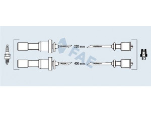 FAE 85393 uždegimo laido komplektas 
 Kibirkšties / kaitinamasis uždegimas -> Uždegimo laidai/jungtys
27501-38B00, 27501 38B00