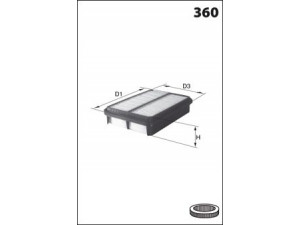 MECAFILTER ELP3719 oro filtras 
 Techninės priežiūros dalys -> Techninės priežiūros intervalai
1780116030, 1780164070, 1780174020