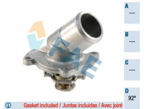 FAE 5320792 termostatas, aušinimo skystis 
 Aušinimo sistema -> Termostatas/tarpiklis -> Thermostat
1338096, 6338028, 12992692, 90570620