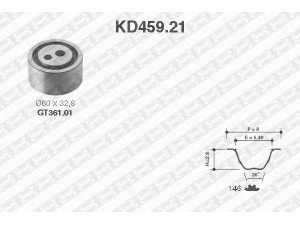 SNR KD459.21 paskirstymo diržo komplektas 
 Techninės priežiūros dalys -> Papildomas remontas
ADU8335