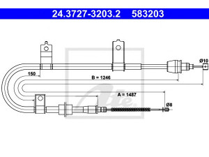 ATE 24.3727-3203.2 trosas, stovėjimo stabdys 
 Stabdžių sistema -> Valdymo svirtys/trosai
59770-07000, 59770-07010