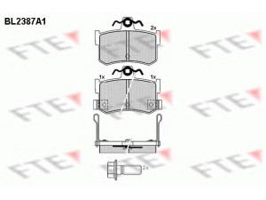 FTE BL2387A1 stabdžių trinkelių rinkinys, diskinis stabdys 
 Techninės priežiūros dalys -> Papildomas remontas
GBP90323, SFP000360, SFP100012