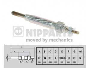NIPPARTS J5710500 kaitinimo žvakė 
 Kibirkšties / kaitinamasis uždegimas -> Kaitinimo kaištis
36710-42010, 36710-42020, 36710-42060