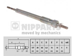 NIPPARTS N5710508 kaitinimo žvakė 
 Kibirkšties / kaitinamasis uždegimas -> Kaitinimo kaištis
36710-2F100, 36710-2F101