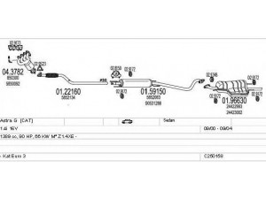 MTS C250158005277 išmetimo sistema 
 Išmetimo sistema -> Išmetimo sistema, visa