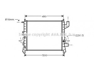 AVA QUALITY COOLING RTA2262 radiatorius, variklio aušinimas 
 Aušinimo sistema -> Radiatorius/alyvos aušintuvas -> Radiatorius/dalys
7701045211, 7701499801