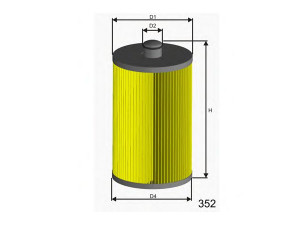 MISFAT F012 kuro filtras 
 Techninės priežiūros dalys -> Papildomas remontas
2E0127159, 2E0127177