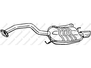 BOSAL 165-043 galinis duslintuvas 
 Išmetimo sistema -> Duslintuvas
28701-2B560S
