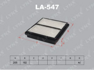 LYNXauto LA-547 oro filtras 
 Filtrai -> Oro filtras
17220-P07-000, 17220-P07-T00, 17220-P1K-000