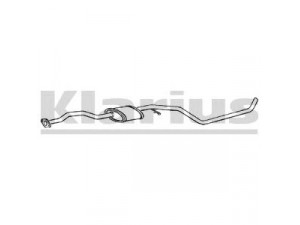 KLARIUS 260161 vidurinis duslintuvas 
 Išmetimo sistema -> Duslintuvas
1009253, 5029008, 6626561, 6812198