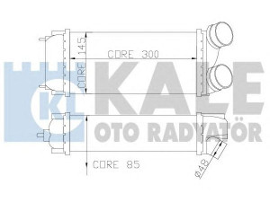 KALE OTO RADYATÖR 344000 tarpinis suslėgto oro aušintuvas, kompresorius 
 Variklis -> Oro tiekimas -> Įkrovos agregatas (turbo/superįkrova) -> Tarpinis suslėgto oro aušintuvas
0384.H5, 0384.H5