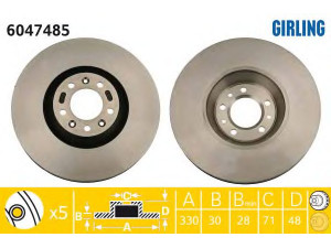 GIRLING 6047485 stabdžių diskas 
 Dviratė transporto priemonės -> Stabdžių sistema -> Stabdžių diskai / priedai
4246E0, 4246K0, 4246P8, 424943