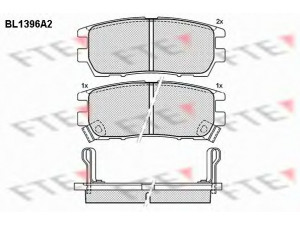 FTE BL1396A2 stabdžių trinkelių rinkinys, diskinis stabdys 
 Techninės priežiūros dalys -> Papildomas remontas
MB 389 572, MB 858 380, MB 858 463