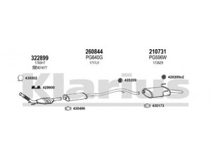 KLARIUS 630713E išmetimo sistema 
 Išmetimo sistema -> Išmetimo sistema, visa