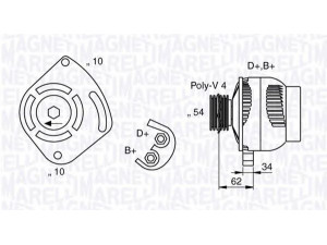 MAGNETI MARELLI 063377031010 kintamosios srovės generatorius 
 Elektros įranga -> Kint. sr. generatorius/dalys -> Kintamosios srovės generatorius
51727333, 51859044