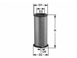 CLEAN FILTERS MA 743 oro filtras 
 Techninės priežiūros dalys -> Techninės priežiūros intervalai
1665563, 16655631, 16655635