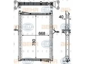 HELLA 8MK 376 755-651 radiatorius, variklio aušinimas 
 Aušinimo sistema -> Radiatorius/alyvos aušintuvas -> Radiatorius/dalys
81.06101.0065