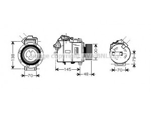 AVA QUALITY COOLING BWK328 kompresorius, oro kondicionierius 
 Oro kondicionavimas -> Kompresorius/dalys
64526924792, 6924792