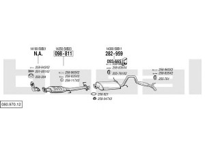 BOSAL 080.970.12 išmetimo sistema 
 Išmetimo sistema -> Išmetimo sistema, visa